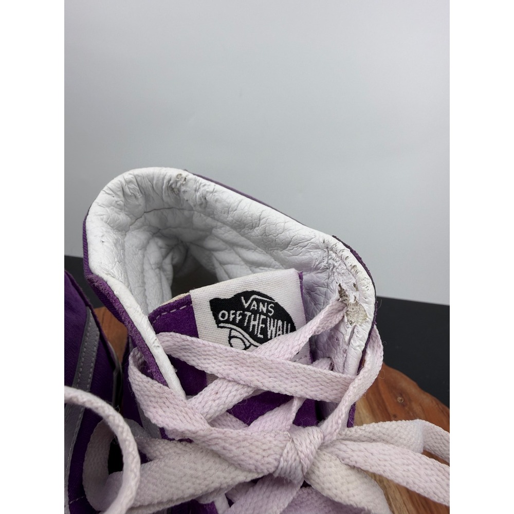 Vans Sk8-Hi Sneakers Womens 8.5 Purple Suede Canvas High Top Skate Shoes - Picture 3 of 9